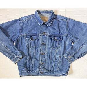 THREE RIVERS Authentic Denim - Men's Vintage Jean Trucker Jacket - Size Large